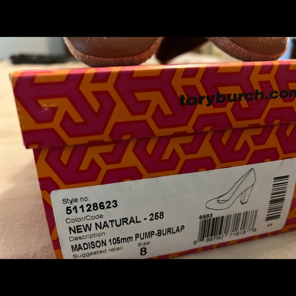 Tory Burch Madison pump with gold metallic 4” heel. Size 8. Only been worn twice - Picture 6 of 7